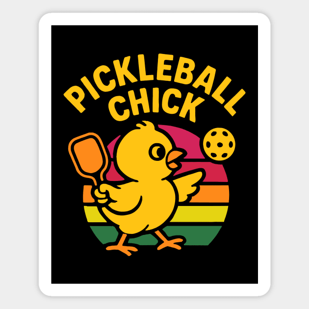 Pickleball Chick Magnet by CreativeSage